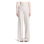 Kameel Jersey Wijde Pijp Broek Max Mara , Beige , Dames