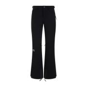 Zwarte Ski Broek Elastische Taille Balenciaga , Black , Dames