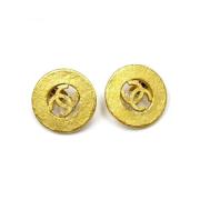 Pre-owned Metal earrings Chanel Vintage , Yellow , Dames