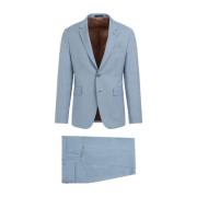 Petrol Blue Wool Suit PS By Paul Smith , Blue , Heren