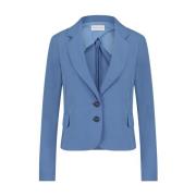 Elegante Blauwe Blazer Technisch Jersey Jane Lushka , Blue , Dames