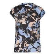 Korte Mouw Grafische Blouse Betty & Co , Multicolor , Dames