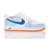 Handgemaakte Blauw Witte Sneakers Nike , Multicolor , Heren