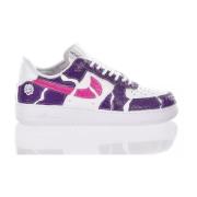 Wit Violet Sneakers Aangepaste Schoenen Nike , Multicolor , Heren