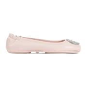 Roze Leren Ballerina Schoenen Tory Burch , Pink , Dames