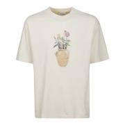 Korte Mouw Katoenen T-Shirt met Voorkant Print Drole de Monsieur , Whi...