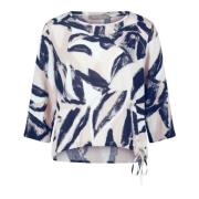 Grafische Print Blouse Shirt Betty & Co , Multicolor , Dames