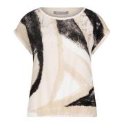 Grafisch Print Casual Shirt Betty & Co , Multicolor , Dames