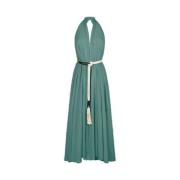 Groene Vloeibare Lange Jurk Mare Di Latte , Blue , Dames