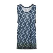 Geometrische Tanktop Blauw Groen Grijs Dries Van Noten , Multicolor , ...