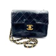 Pre-owned Leather chanel-bags Chanel Vintage , Black , Dames