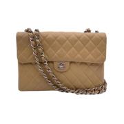 Pre-owned Leather chanel-bags Chanel Vintage , Gray , Dames