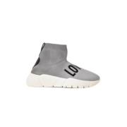 Grijze Veterschoenen Platte Aw20 Moschino , Gray , Dames