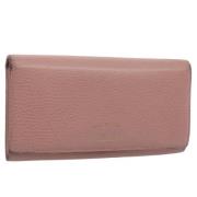 Pre-owned Leather wallets Gucci Vintage , Pink , Dames