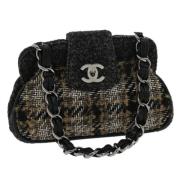 Pre-owned Wool chanel-bags Chanel Vintage , Black , Dames