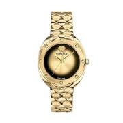 Gouden Analoge Horloge Shadov Vebm006 Versace , Multicolor , Dames