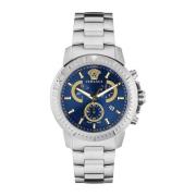 Nieuwe Chrono Chronograaf Horloge Stijlvolle Luxe Versace , Gray , Her...