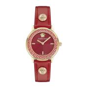 V-Tribute Rood Emaille Diamant Horloge Versace , Red , Dames