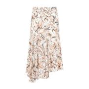 Zijden Toscane Rok Nude Neutrals Isabel Marant , Multicolor , Dames