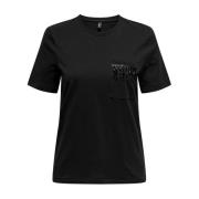 Stamleven Zak T-shirt Only , Black , Dames