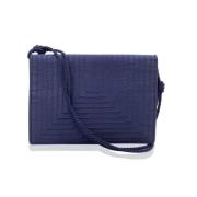 Pre-owned Leather clutches Fendi Vintage , Blue , Dames