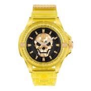 The $kull Synthetic Horloge Philipp Plein , Yellow , Heren