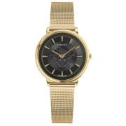 V-Circle Goud Roestvrij Stalen Dameshorloge Versace , Yellow , Dames