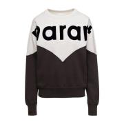 Witte Crewneck Sweatshirt met Logo Print Isabel Marant Étoile , White ...