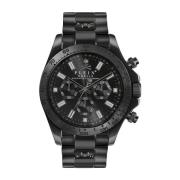 Stalen Quartz Horloge, Zwarte Kast Philipp Plein , Black , Heren