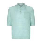 Linnen Polo Shirt Ballantyne , Green , Heren