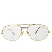 Pre-owned Metal sunglasses Cartier Vintage , Yellow , Dames