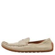 Pre-owned Leather flats Gucci Vintage , Beige , Dames