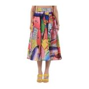 Multicolor Bedrukte Lange Rok Stella Jean , Multicolor , Dames