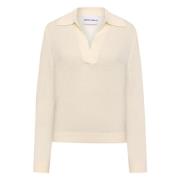 Kasjmier Polo Kraag Trui Offwhite Emerson Renaldi , Beige , Dames