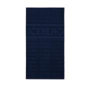 Luxe Logo Strandhanddoek Iceberg , Blue , Heren