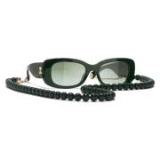 Iconische zonnebril - Beste prijsgarantie Chanel , Green , Unisex