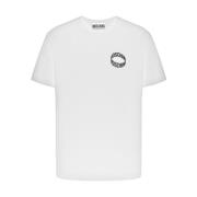 Korte Mouw T-shirt met Logo Moschino , White , Heren