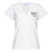 Love Birds T-shirt Wit Pinko , White , Dames