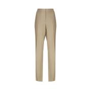 Groene Straight Broek Stella McCartney , Beige , Dames