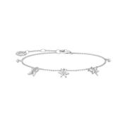 Vlinder Witte Steen Zilveren Armband Thomas Sabo , Gray , Dames