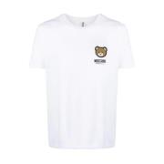 Witte T-shirt en Polo Collectie Love Moschino , White , Heren