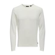 Wash Crew Knit Trui voor Mannen Only & Sons , Beige , Heren