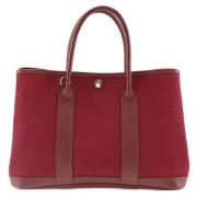 Pre-owned Canvas handbags Hermès Vintage , Red , Dames