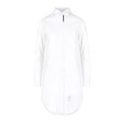 Witte Katoenen Overhemdjurk Thom Browne , White , Dames