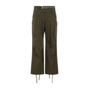 Groene Katoenen Rip Stop Cargo Broek Sacai , Green , Heren