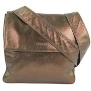 Pre-owned Leather shoulder-bags Chanel Vintage , Brown , Dames