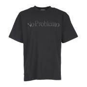 No Problemo T-Shirt met Slogan Print Aries , Black , Heren