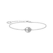 Tree of Love Armband met Witte Stenen Thomas Sabo , Gray , Dames