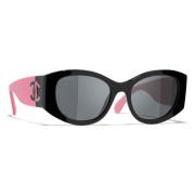 Stijlvolle zonnebril - 100% origineel Chanel , Black , Unisex