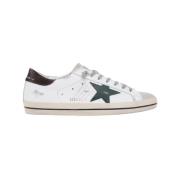 Stijlvolle Leren Sneakers in Wit/Groen/Bruin Golden Goose , Multicolor...